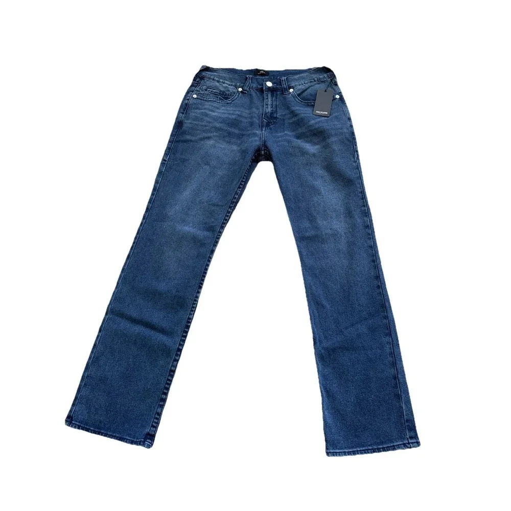TRUE RELIGION RICKY BIG T NO FLAP RELAXED STRAIGHT‎ 700227 JEANS 34 X 34